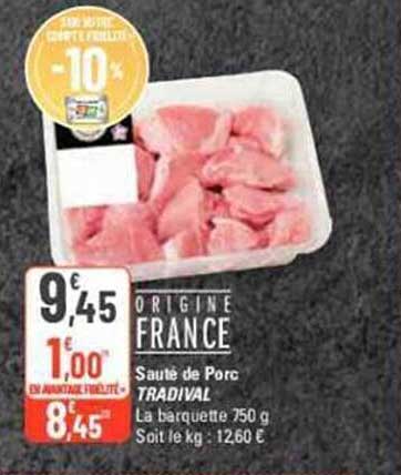 Sauté De Porc Tradival