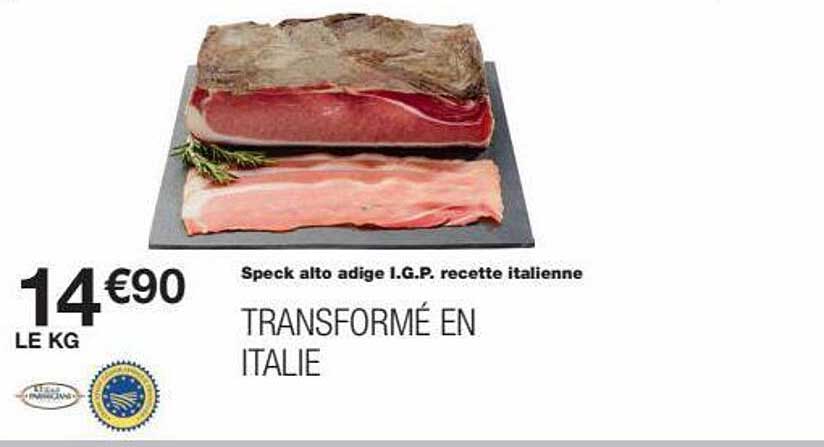 speck alto adige i.g.p. recette italienne