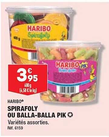 spirafoly ou balla-balla pik haribo