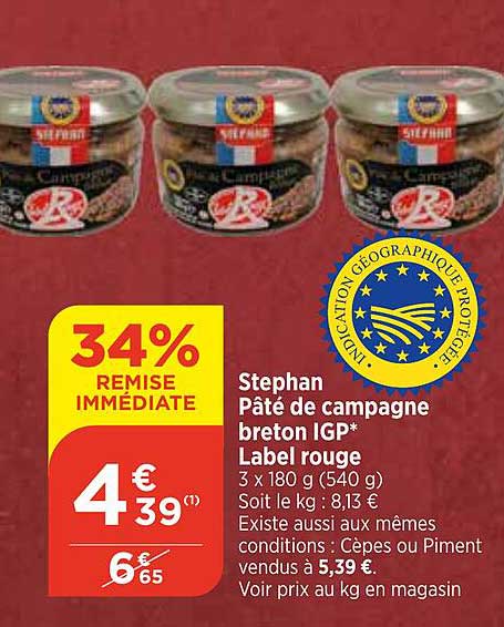 Stephan Pâté De Campagne Breton Igp Label Rouge