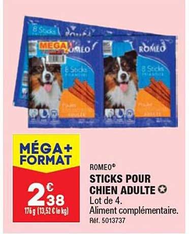 sticks pour chien adulte roméo