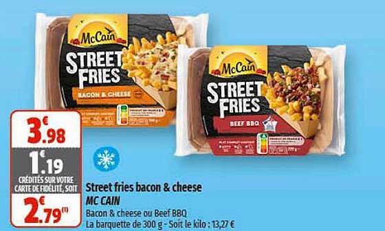 street fries bacon & cheese mc cain