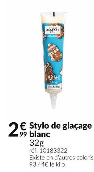 Stylo De Glaçage Blanc