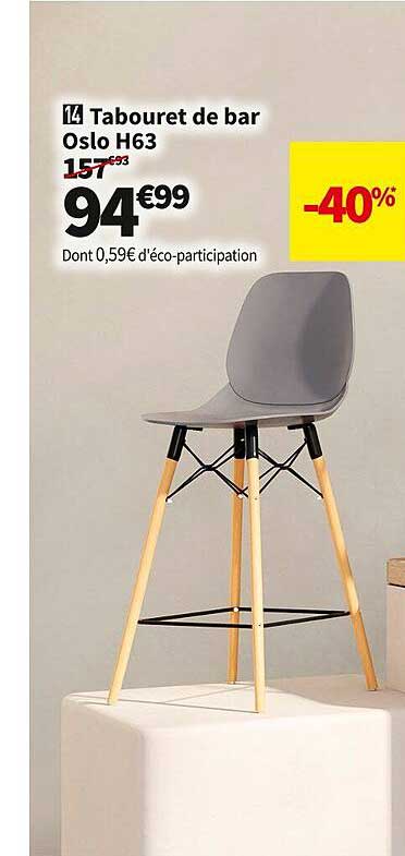 tabouret de bar oslo h63