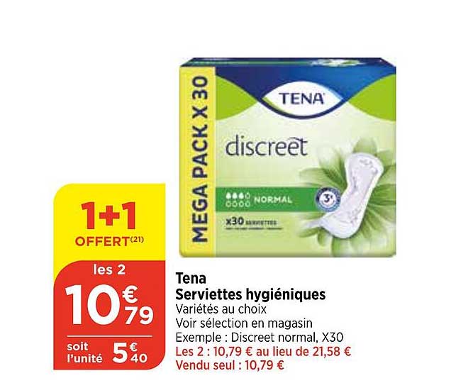 tena serviettes hygiéniques