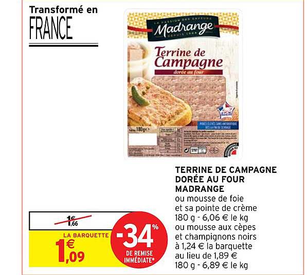 terrine de campagne dorée au four madrange
