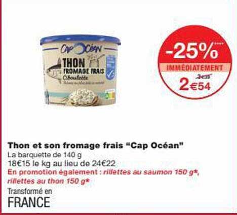 Thon Et Son Fromage Frais "cap Océan"