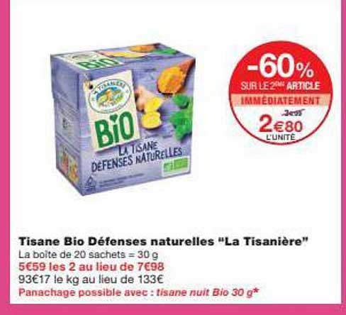 tisane bio défenses naturelles "la tisanière"
