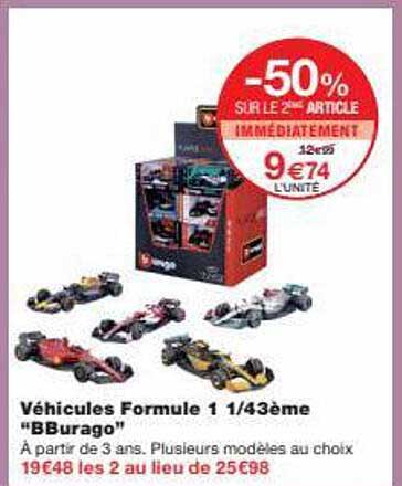 véhicules formule 1 1-43ème