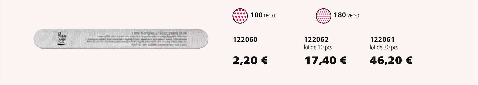 122060 122062 lot de 10 pcs 122061 lot de 30 pcs