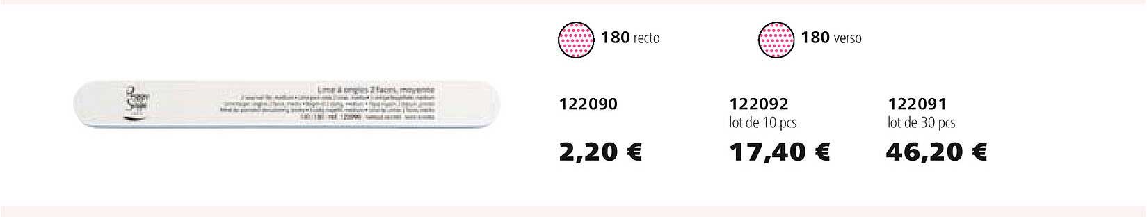 122090 122092 lot de 10 pcs 122091 lot de 30 pcs