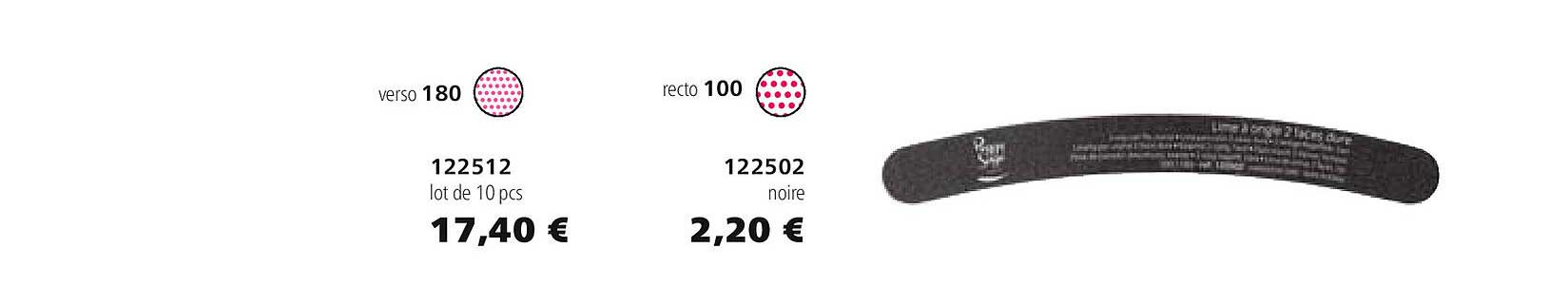 122512 lot de 10 pcs 122502 noire