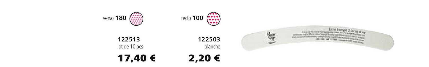 122513 lot de 10 pcs 122503 blanche