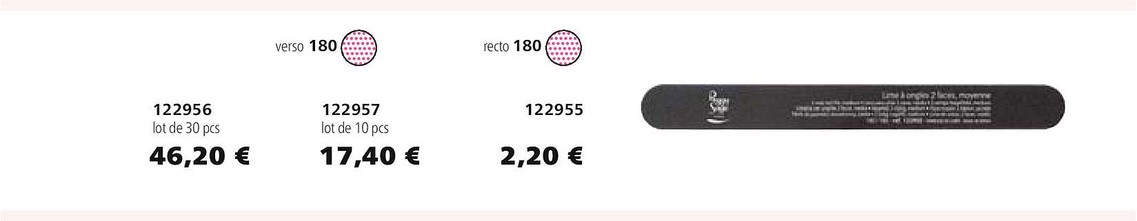 122956 Lot De 30 Pcs 122957 Lot De 10 Pcs 122955