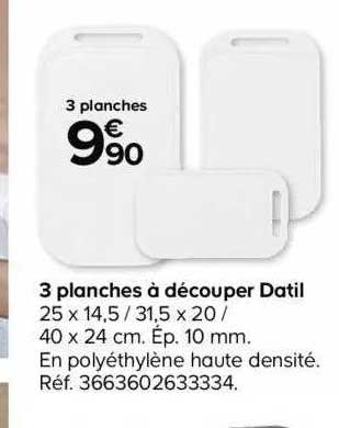 3 planches à découper datil