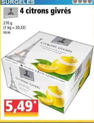 4 citrons givrés