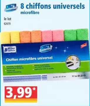 8 chiffons universels microfibre