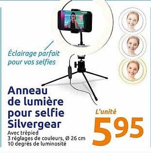 anneau de lumiere pour selfie silvergear