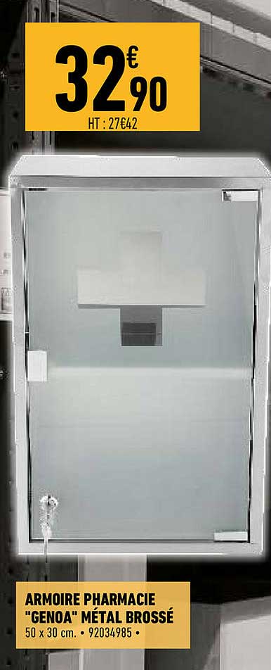 Armoire Pharmacie "genoa" Métal Brossé