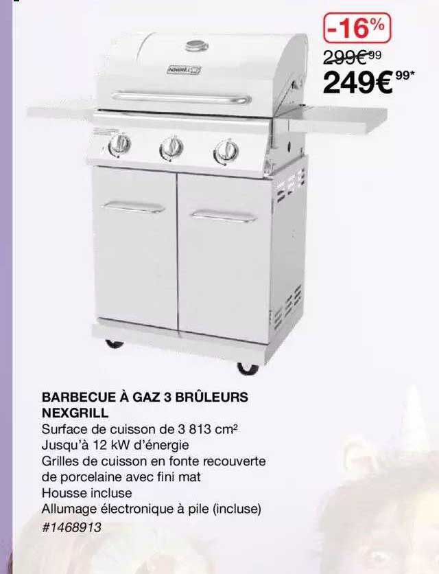 Barbecue à Gaz 3 Brûleurs Nexgrill