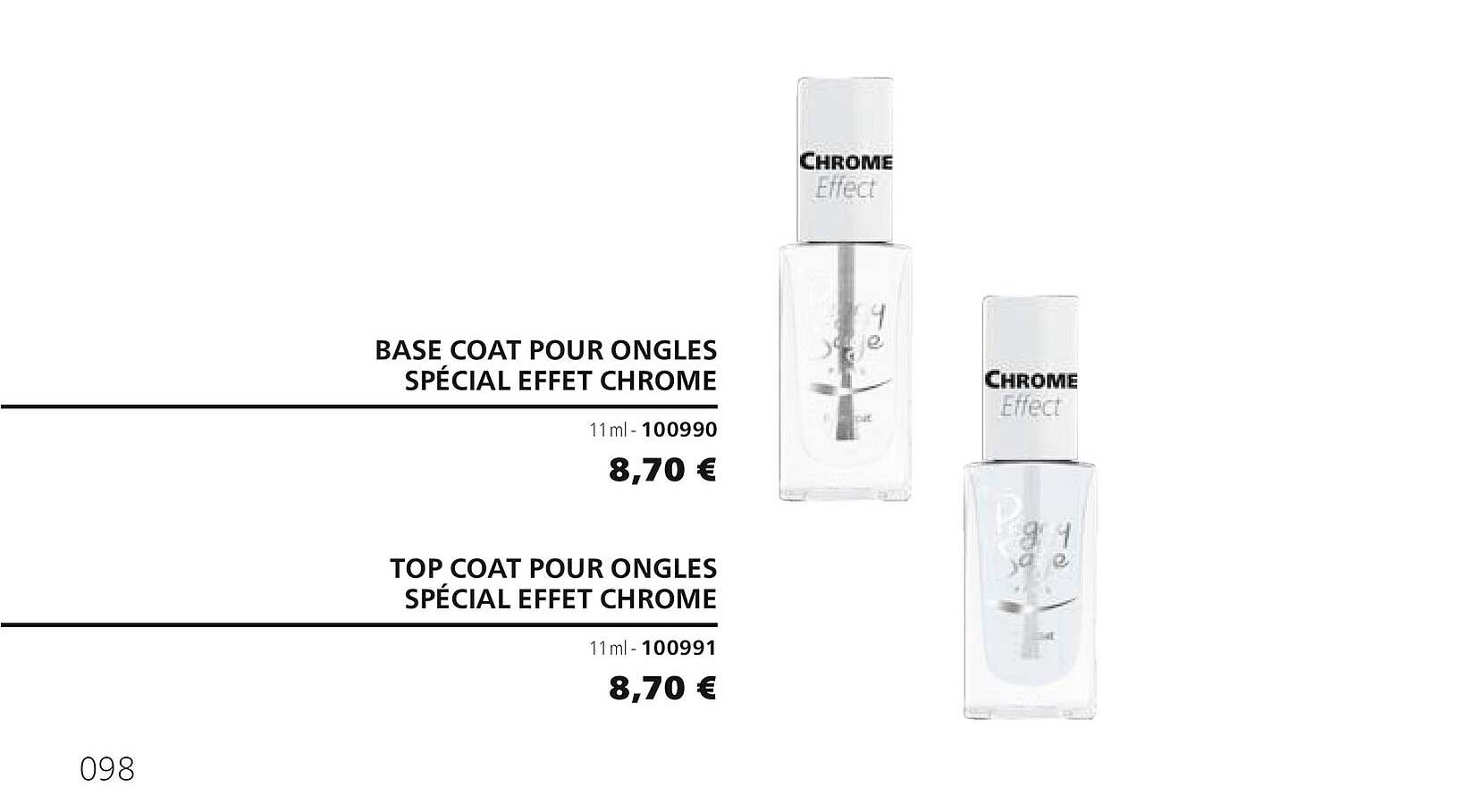 Base Coat Pour Ongles Spécial Effet Chrome  100990 100991