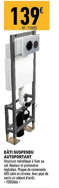 bâti suspendu autoportant