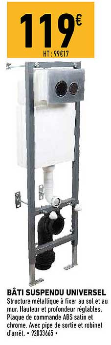 bâti suspendu universel