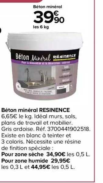 béton minéral resinence
