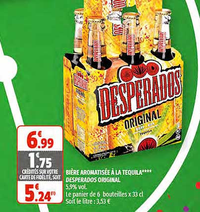Bière Aromatisée à La Tequila Desperados Original