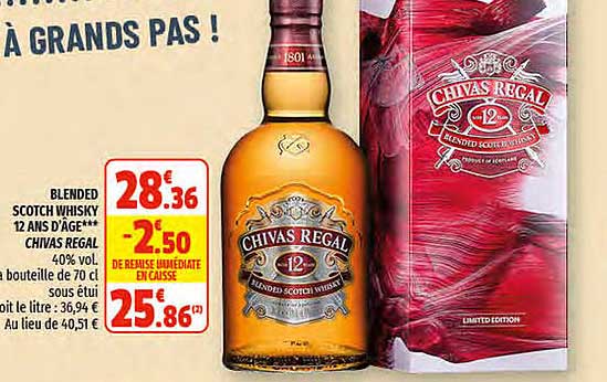 blended scotch whisky 12 ans d'âge chivas regal