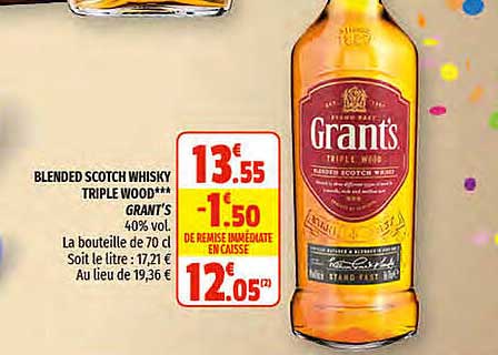 Blended Scotch Whisky Triple Wood Grant's