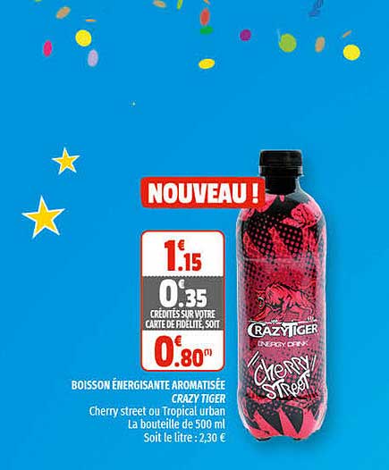 Boisson énergisante Aromatisée Crazy Tiger