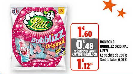 bonbons bubblizz original lutti