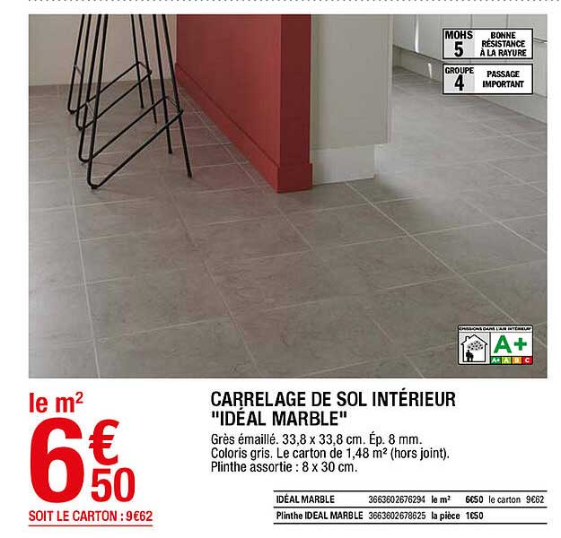 carrelage de sol intérieur "idéal marble"