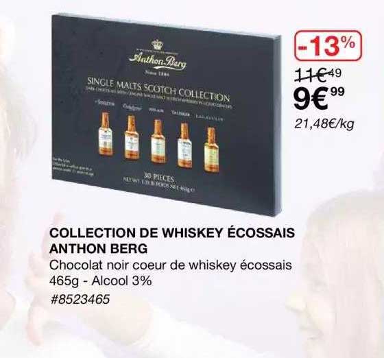 collection de whiskey écossais anthon berg