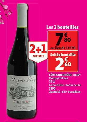 côtes du rhône 2019 marquis d'uzes