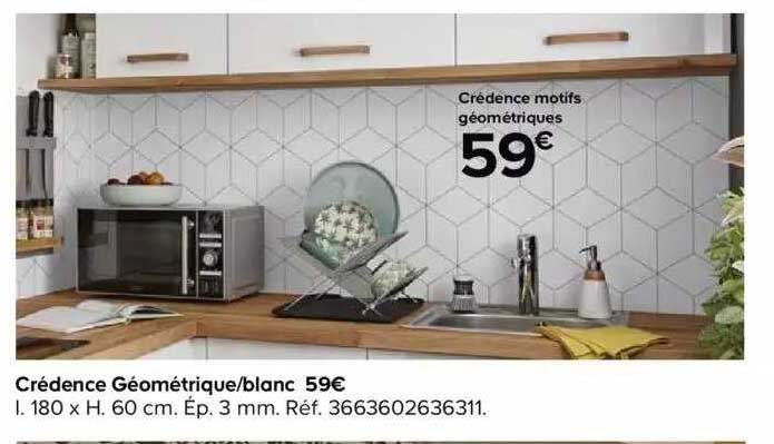 crédence géométrique blanc