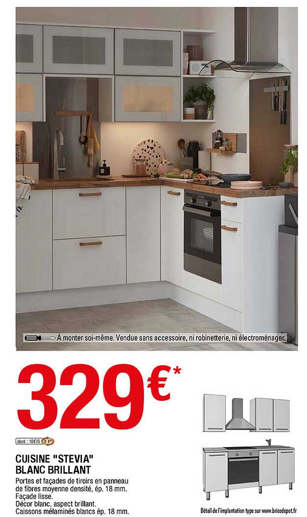 cuisine "stevia" blanc brillant"