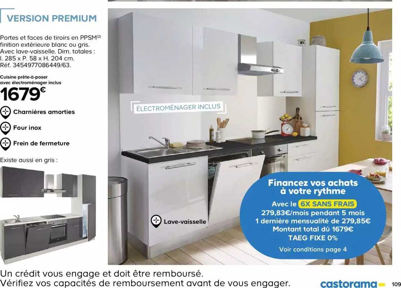 cuisine prête-à-poser avec électroménager inclus