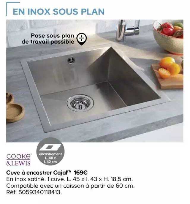 cuve à encastrer cajal cooke&lewis