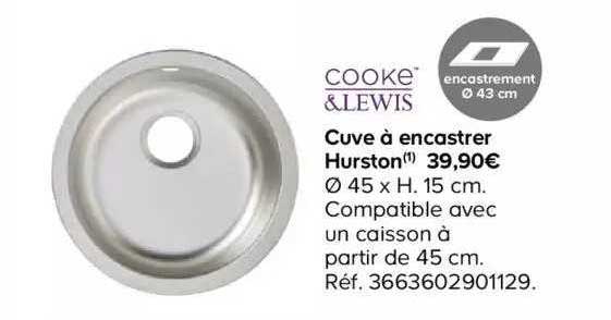 cuve à encastrer hurston cooke&lewis