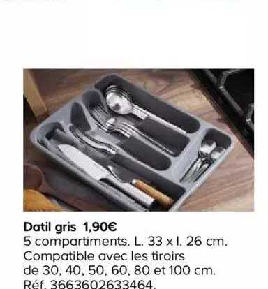 datil gris 5 compartiments