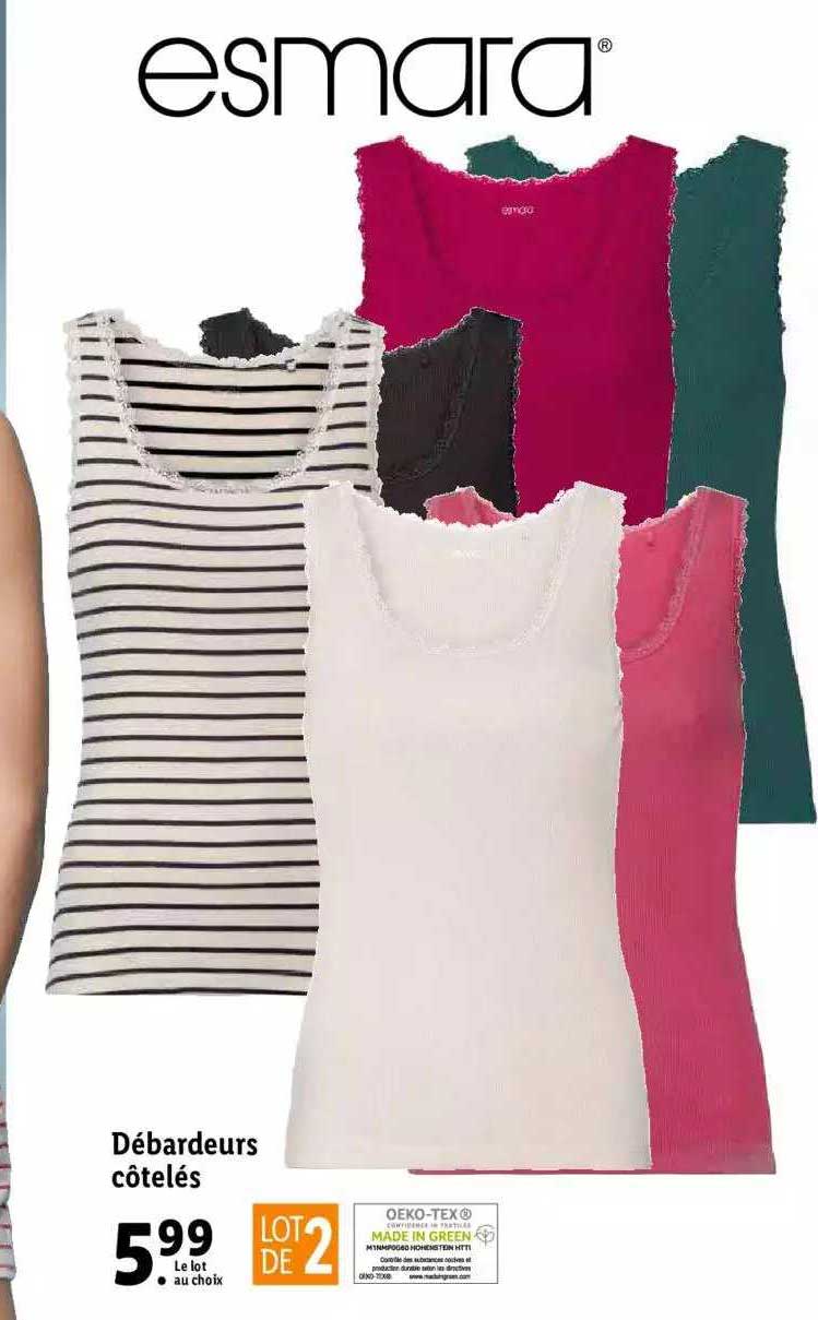 débardeurs cotelés