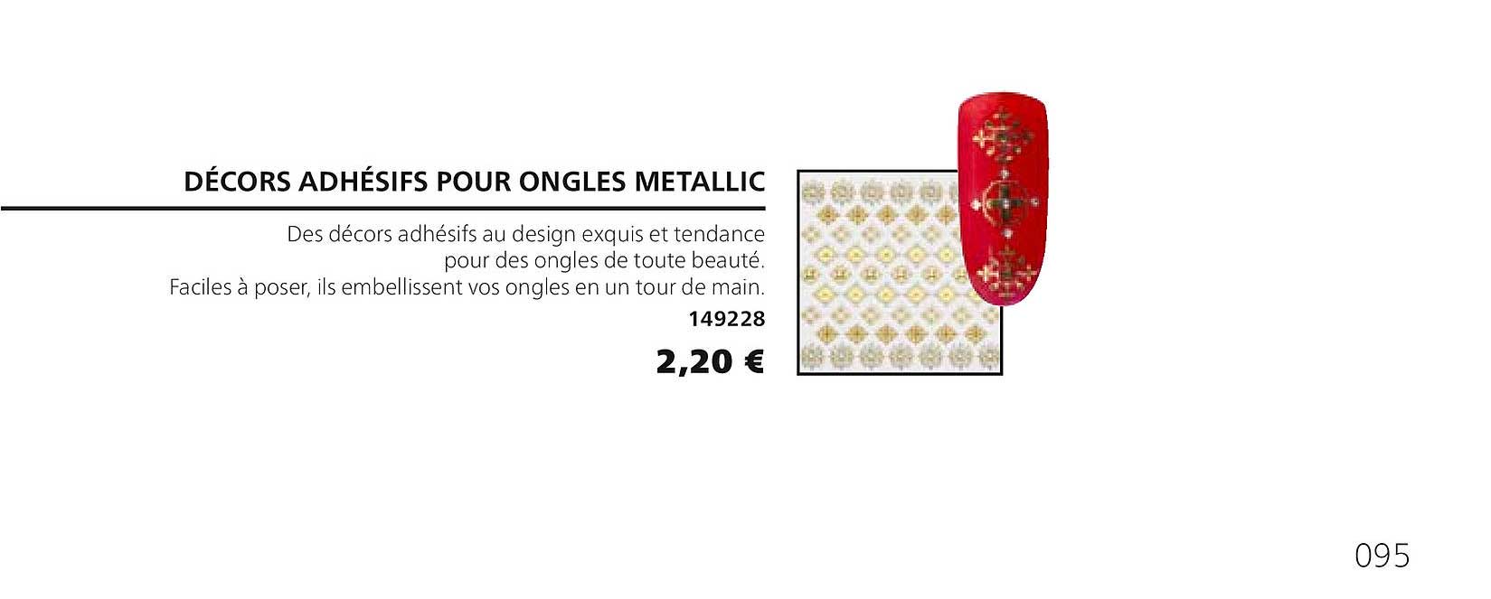 décors adhésifs pour ongles metallic 149228
