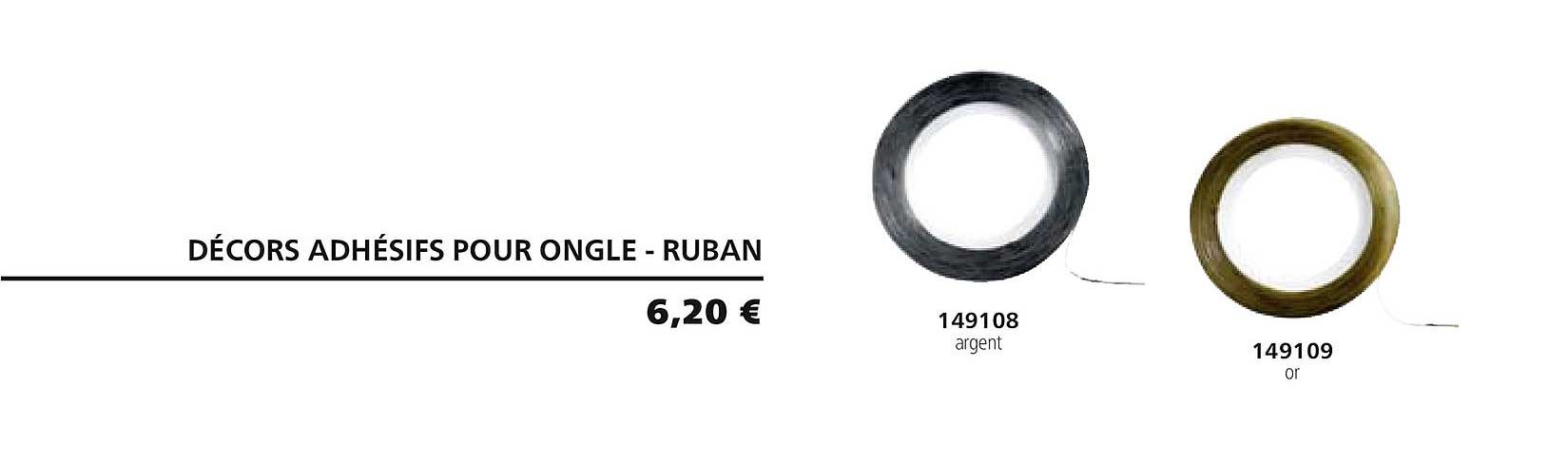 décors adhésifs pour ongles ruban 149108 149109