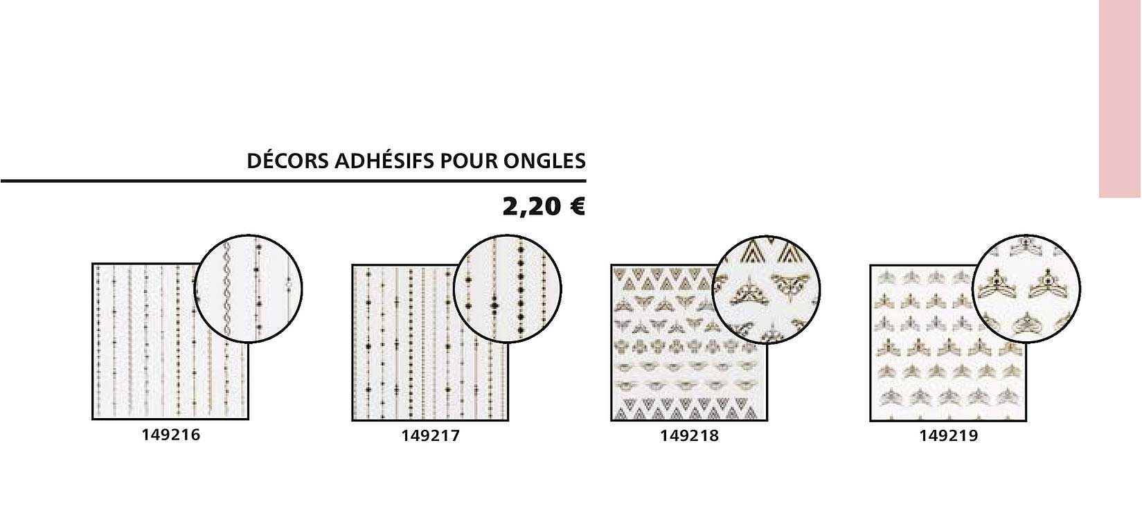 décors adhésifs pour ongles
