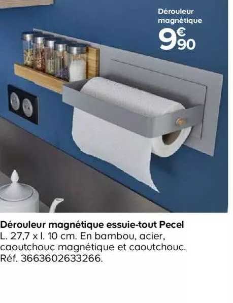 dérouleur magnétique essuie-tout pecel