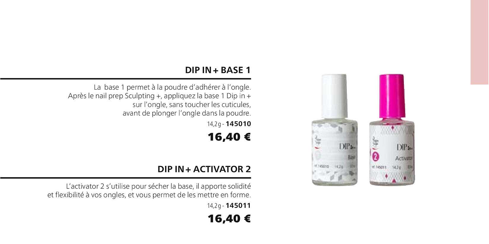 dip in + base 1 145010 dip in + activator 2 145011