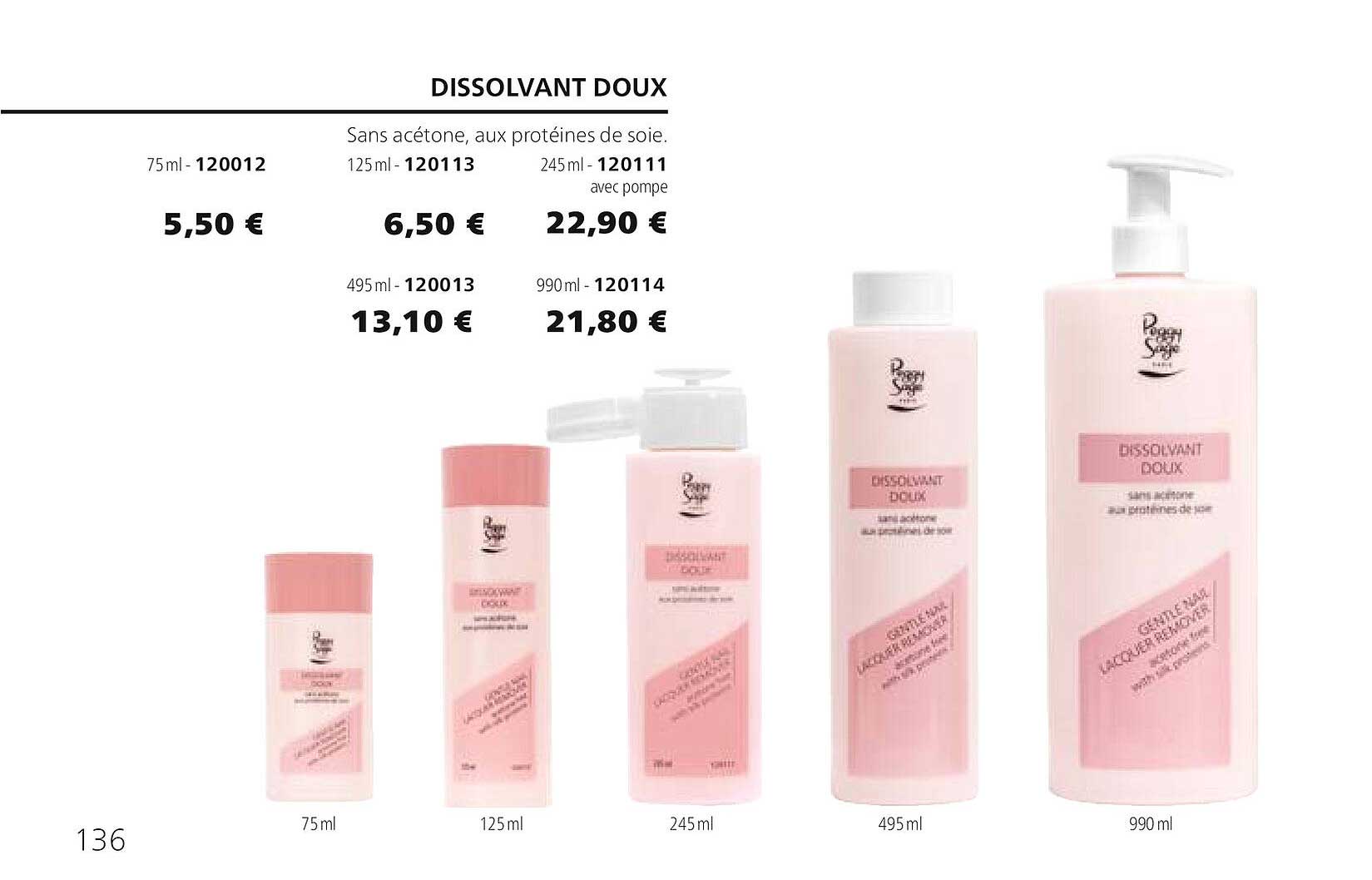 Dissolvant Doux 120012 120113 120111 120013 120114