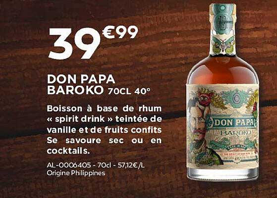 don papa baroko 70 cl 40°